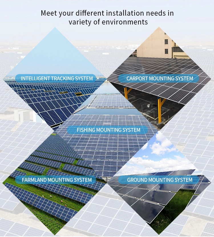 Solution Supplier Ground Solar Energy Mounting Structures System with Ground Screw